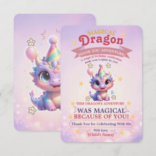 Pastel-Drache-Birthday-Adventure-Dankeschön-Karte Dankeskarte