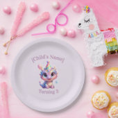 Pastel-Drache-Birthday-Adventure-Papierplatten Pappteller (Party)