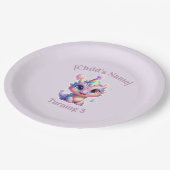 Pastel-Drache-Birthday-Adventure-Papierplatten Pappteller (Schrägansicht)