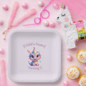 Pastel-Drache-Birthday-Adventure-Papierplatten Pappteller (Party)