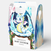 Pastel Dragon Baby Dusche Geschenkschachtel (Geöffnet)