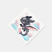 Pastel Dragon Baby Dusche Serviette (Ecke)