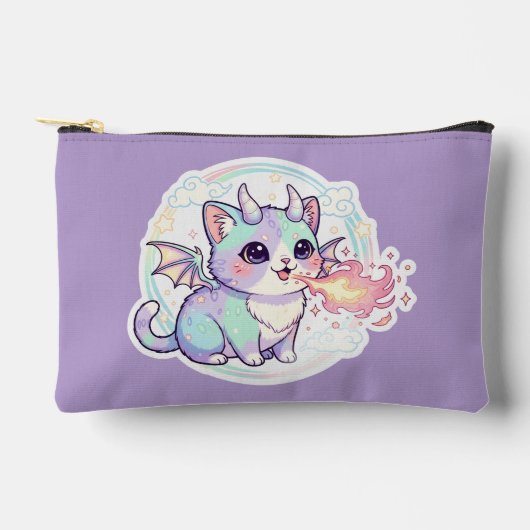 Pastel Dragon Kitty Zubehörtasche (Vorderseite)