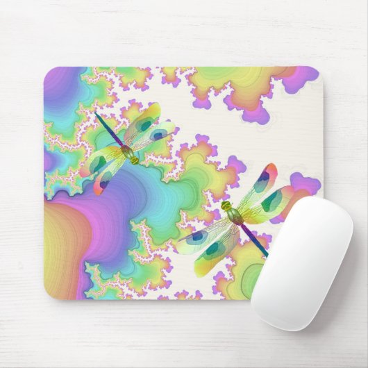 Pastel Dragonflies Mousepad (Mit Mouse)