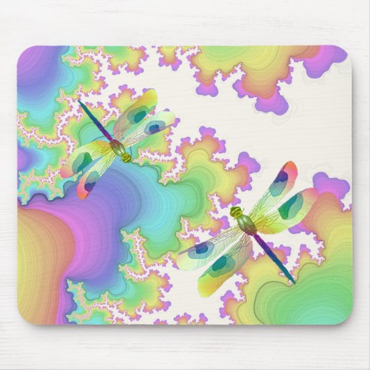 Pastel Dragonflies Mousepad (Vorne)
