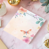 Pastel Dragonfly Blumengarten Personalisierter Nam Notizblock