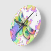 Pastel Dragonfly Clock Runde Wanduhr (Winkel)