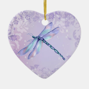 Pastel Dragonfly Keramik Ornament