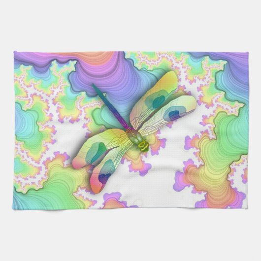 Pastel Dragonfly Küchentuch (Horizontal)