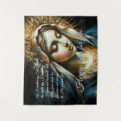 Pastel Drawing Blessed Virgin Mother Message Wandteppich (Vorderseite)