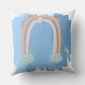 Pastel Dream Blue abstrakt Throw Kissen (Rückseite)