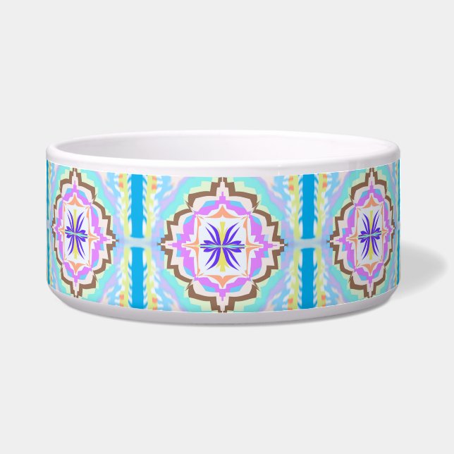Pastel Dream Boho Geometric Kaleidoscope Napf (Vorderseite)
