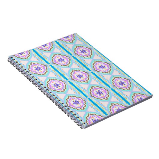 Pastel Dream Boho Geometric Kaleidoscope Notizblock (Rechte Seite)