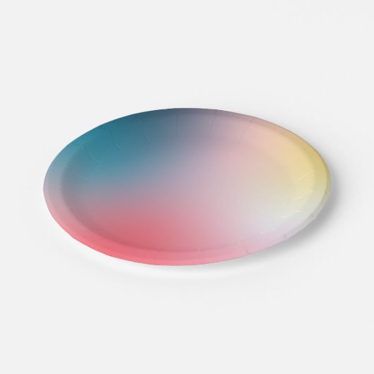 Pastel Dream Gradient für Party-Teller Pappteller (Schrägansicht)