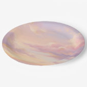 Pastel Dream: Renaissance-Style Modern Sky Study Pappteller (Schrägansicht)