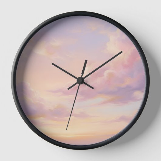 Pastel Dream: Renaissance-Style Modern Sky Study Uhr (Vorderseite)