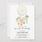 Pastel Dreamcatcher Imitate Gold Foil Sweet 16 Par Einladung (Vorderseite)