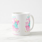 pastel dreams blue,pink and yellow sleigh gift kaffeetasse (VorderseiteRechts)