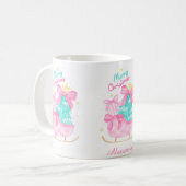 pastel dreams blue,pink and yellow sleigh gift kaffeetasse (Vorderseite Links)