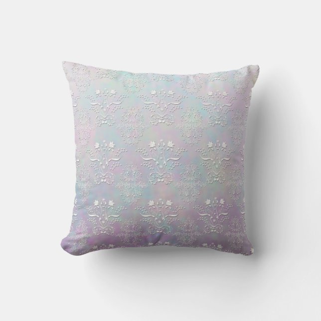 Pastel Dreams Damask Muster Kissen (Vorderseite)