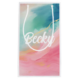 Pastel Dreams: künstlerische Pinselstriche Kleine Geschenktüte