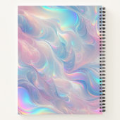 Pastel Dreamscape: Holographic Whirl-Notebook Notizblock (Rückseite)