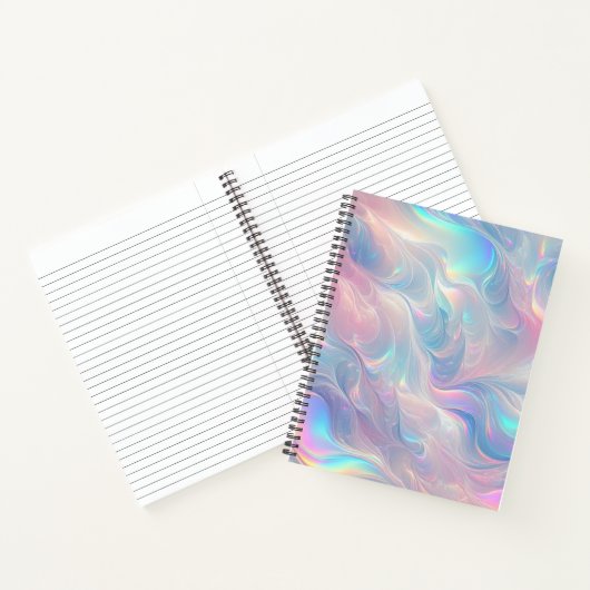 Pastel Dreamscape: Holographic Whirl-Notebook Notizblock (Innenseite)