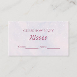 Pastel Dreamy Guess Wie viele Kisses Bridal Spiel Begleitkarte