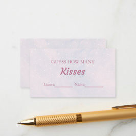 Pastel Dreamy Guess Wie viele Kisses Bridal Spiel Begleitkarte