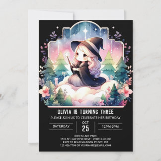Pastel Dreamy Wizard Geburtstag Einladung