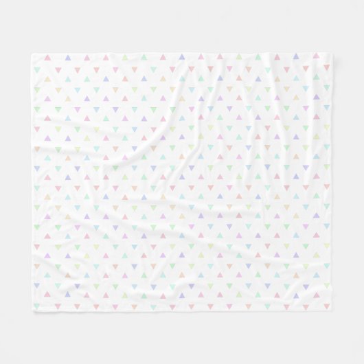 Pastel Dreiecke Muster Multicolor Fleecedecke (Vorderseite (Horizontal))