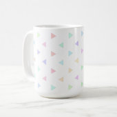 Pastel Dreiecke Muster Multicolor Kaffeetasse (Vorderseite Links)