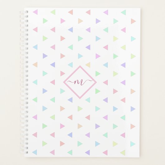 Pastel Dreiecke Muster Multicolor Planer (Vorderseite)