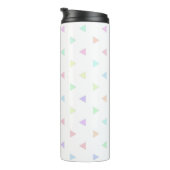 Pastel Dreiecke Muster Multicolor Thermosbecher (Nach rechts gedreht)