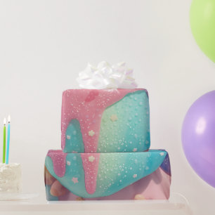 Pastel-Drip-Kawaii-Süßigkeiten-Charakter-Art Geschenkpapier
