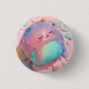 Pastel-Drip-Kawaii-Süßigkeiten-Charakter-Kunst Button