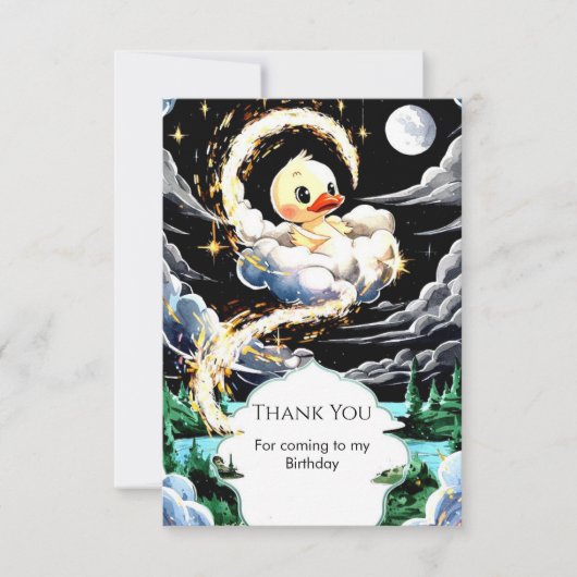 Pastel Duck Birthday Dankeskarte (Vorderseite)