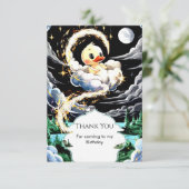 Pastel Duck Birthday Dankeskarte (Stehend Vorderseite)