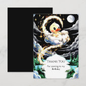 Pastel Duck Birthday Dankeskarte (Vorne/Hinten)