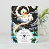 Pastel Duck Birthday Einladung (Stehend Vorderseite)