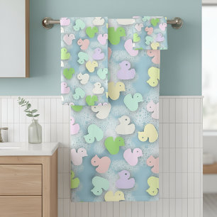 Pastel Ducks - Milchbad  Badhandtuch Set