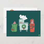 Pastel Dumpster Fire Holiday Postcard Postkarte (Vorne/Hinten)