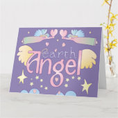 Pastel Earth Angel Card - Sterne, Flügel & Herzen Karte (Gelbe Blume)