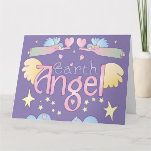 Pastel Earth Angel Card - Sterne, Flügel & Herzen Karte
