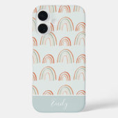 Pastel Earth Tone Boho Regenbogenmuster Case-Mate iPhone Hülle (Rückseite)