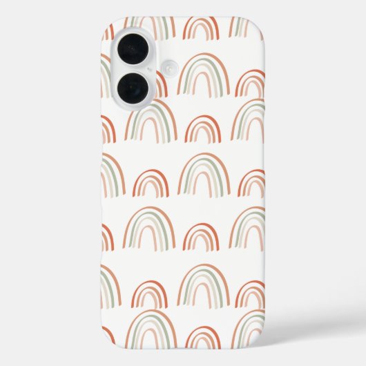 Pastel Earth Tone Boho Regenbogenmuster Case-Mate iPhone Hülle (Rückseite)