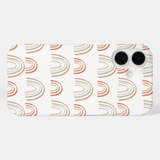 Pastel Earth Tone Boho Regenbogenmuster Case-Mate iPhone Hülle (Rückseite (Horizontal))