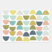 Pastel Earth Tones Modern geometrische Formen Boho Geschenkpapier Set (Vorderseite 2)