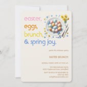 Pastel Easter Brunch Invitation | Spring Party Einladung (Vorderseite)