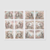 Pastel Easter Bunnies for Shells  Decoupage Seidenpapier (Vorderseite)